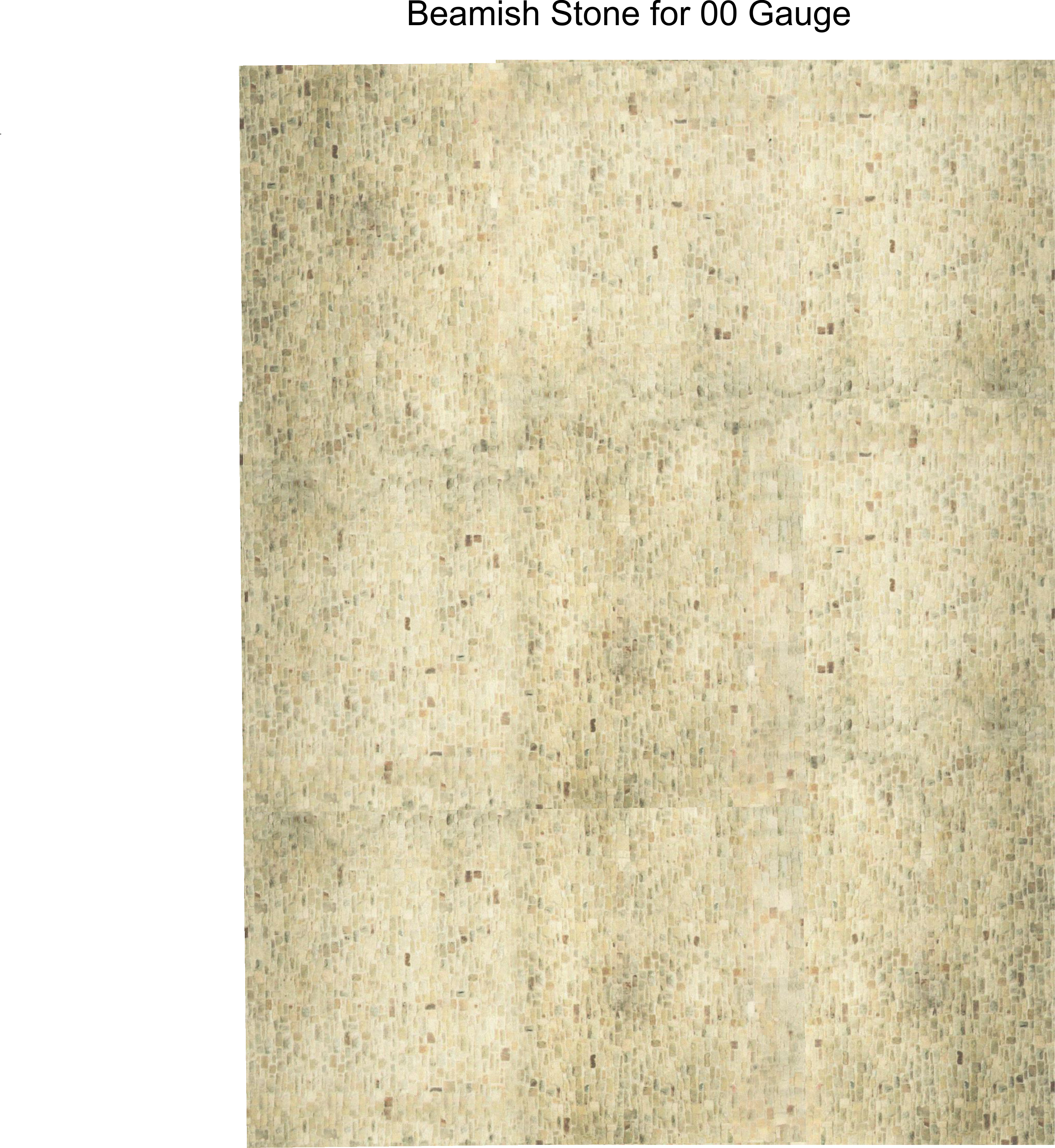 Self Adhesive A4 Sheet Beamish Stone for 00 Gauge