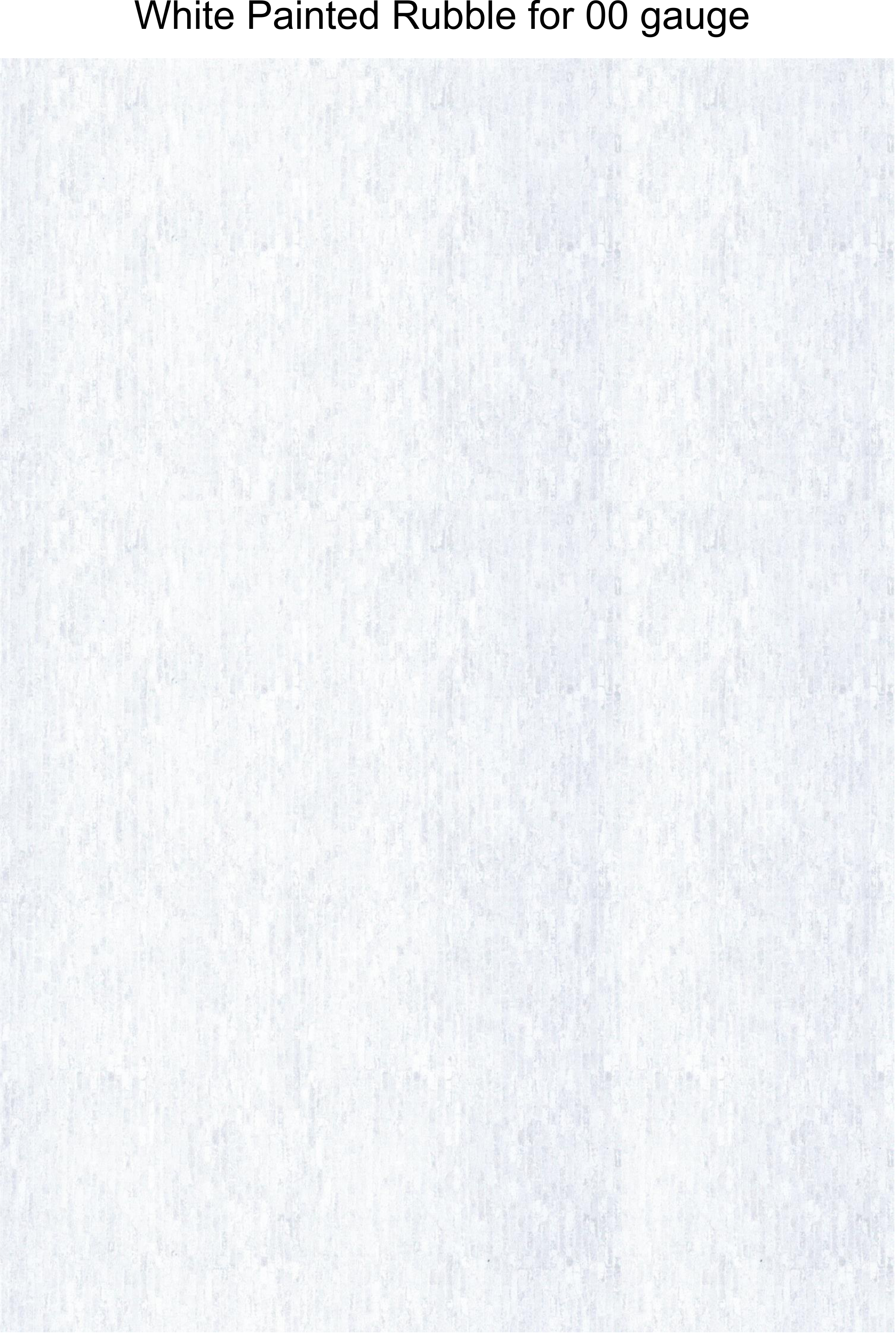 Self adhesive A4 sheet White Painted Rubble for 00 Gauge