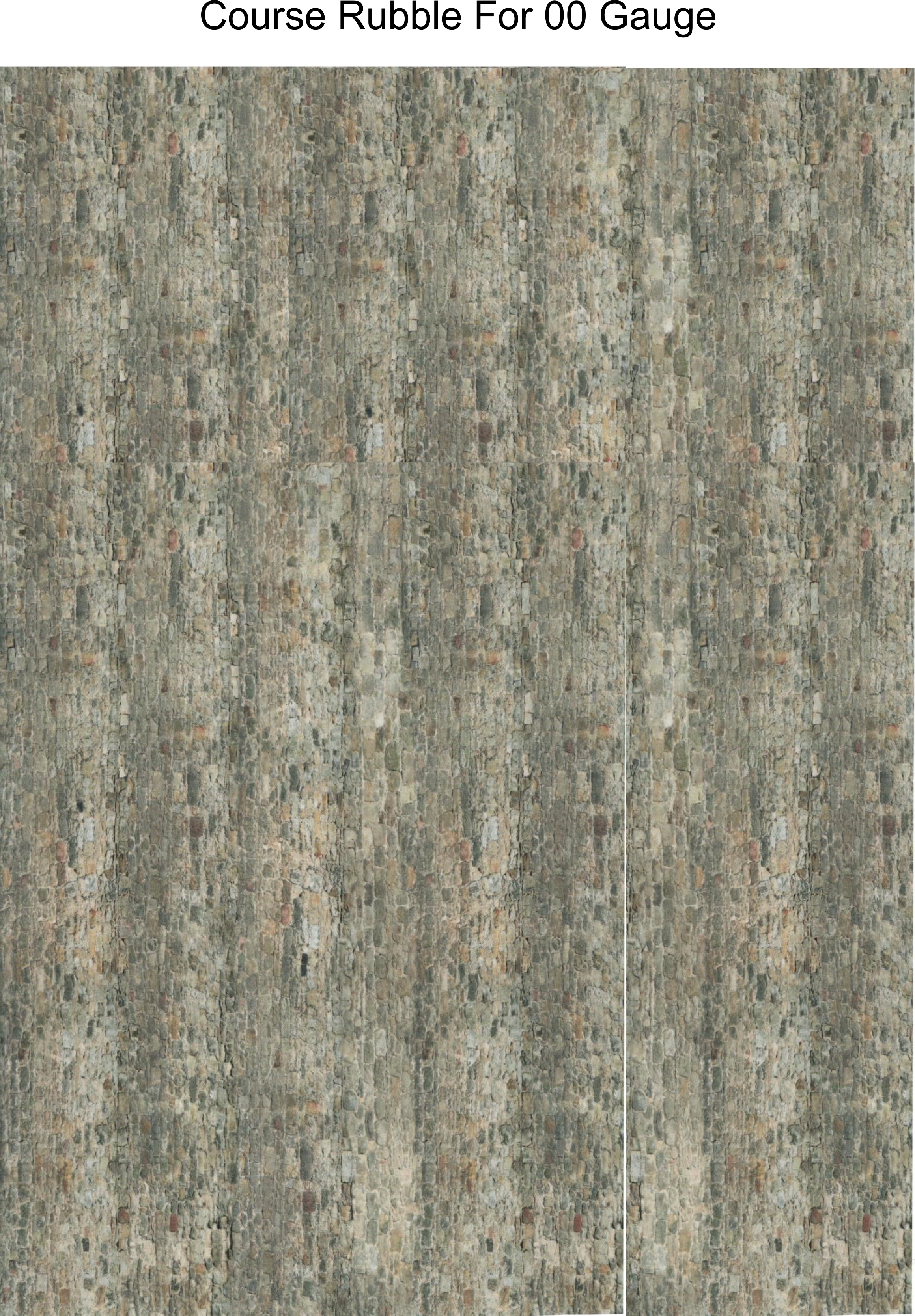 Self Adhesive A4 Sheet Course Rubble for 00 Gauge