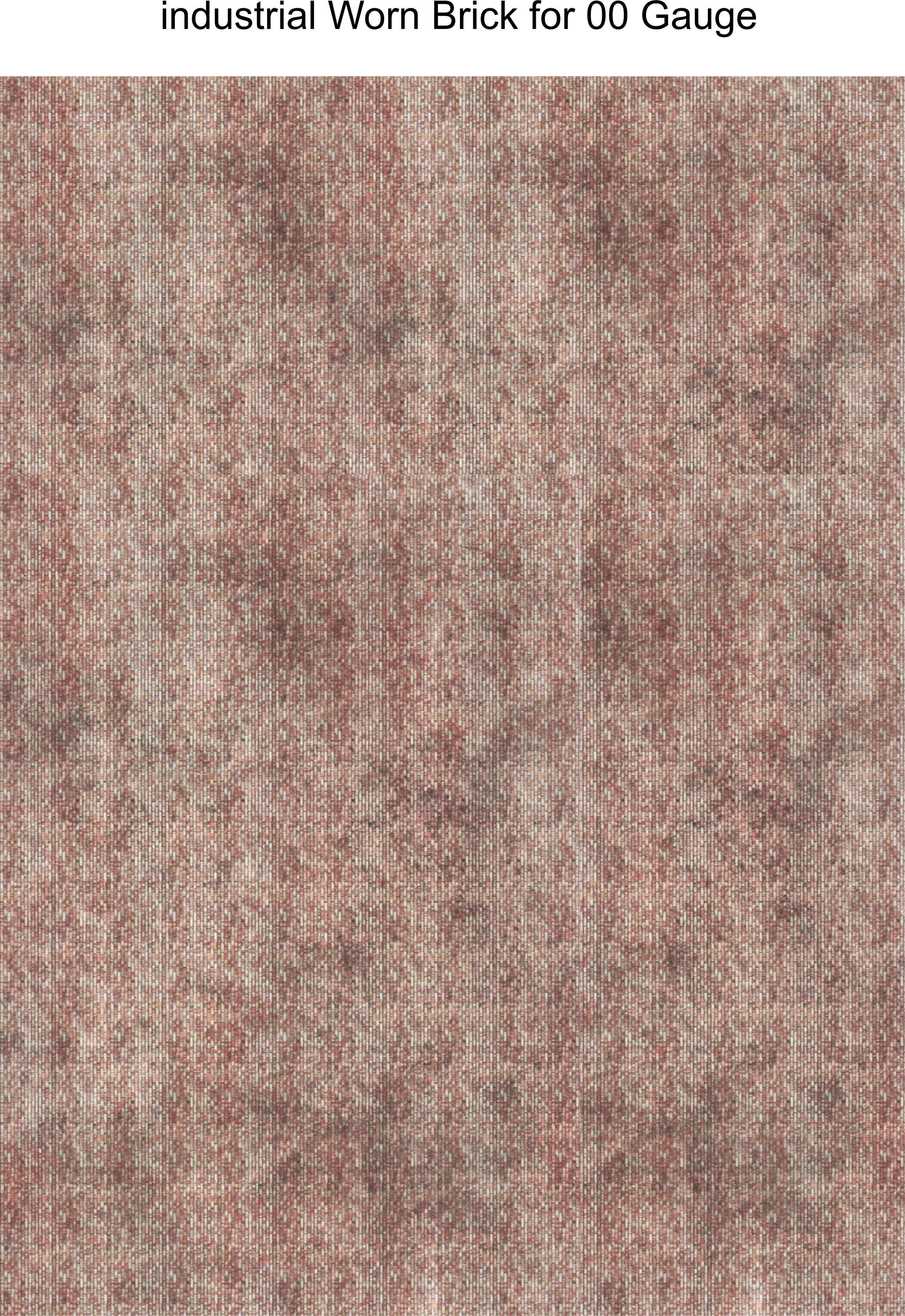 Self Adhesive A4 Sheet Industrial Worn Brick for 00 Gauge